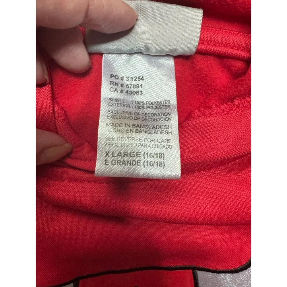 Chicago Bulls Hoodie NBA Licensed Kids Youth Size XL (16/18) Red & Black‎